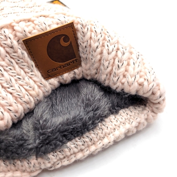 CARHARTT Rib Knit Sherpa-Lined Pom-Pom Beanie - Picture 4 of 6